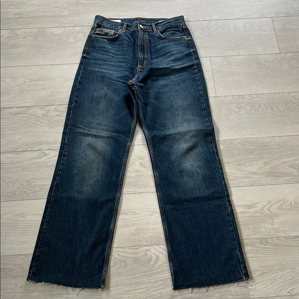 Zara TRF High Rise Wide Leg Jeans